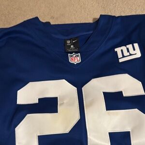 Nike Blue and White Men's Jersey